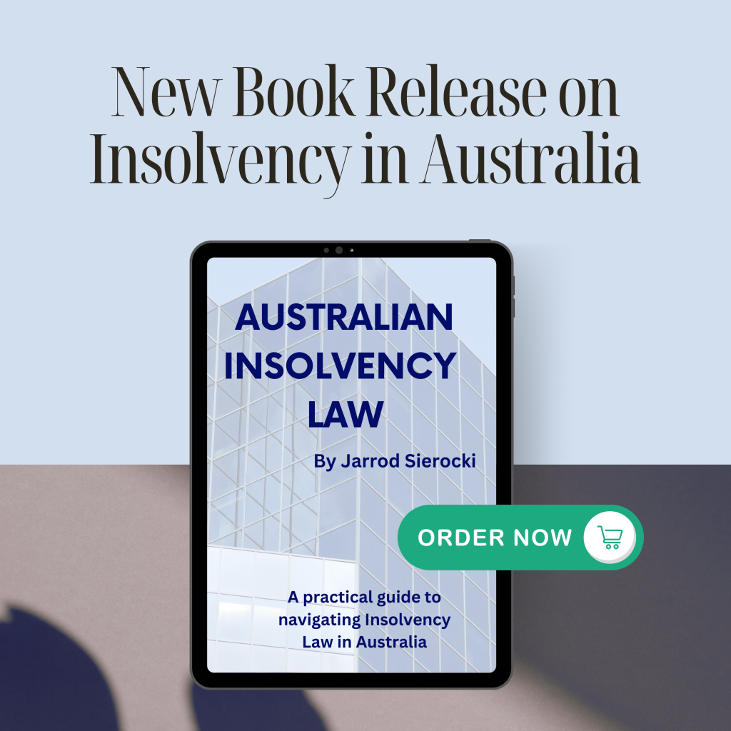 Link to purchase new book on Insolvency Law in Australia